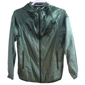NIKE green lightweight 100% polyester windbreaker jacket BOYS YOUTH size XL